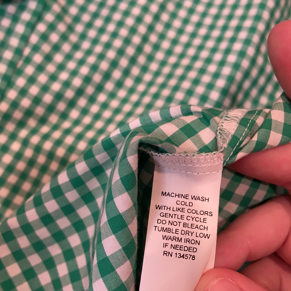 Vineyard Vines Green Gingham Button Down Shirt - Picture 4 of 4